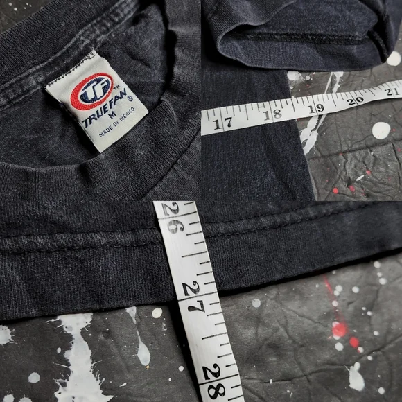 Vintage Baltimore Ravens men's distressed NFL spell-out graphic promo tee size M - Picture 6 of 7